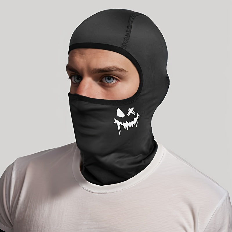 Graffiti Punk Expression Print Balaclava, UV Protection Breathable Full Face Mask, Helmet Liner For Cycling Skiing Hiking Fishing Outdoor Sports araiparadise