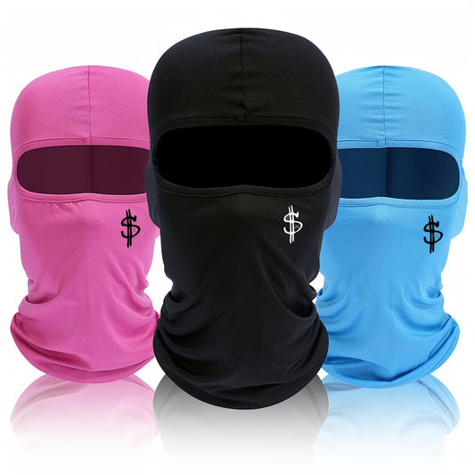 1pc Unisex Moisture-wicking Stretchy Outdoor Cycling Balaclava, UV Protection Breathable Fabric Windproof Ski Mask With Money Print, For Sports & Activities araiparadise